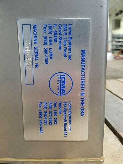 Used LOMA SYSTEMS IQ2 METAL DETECTOR 3" x 6" opening