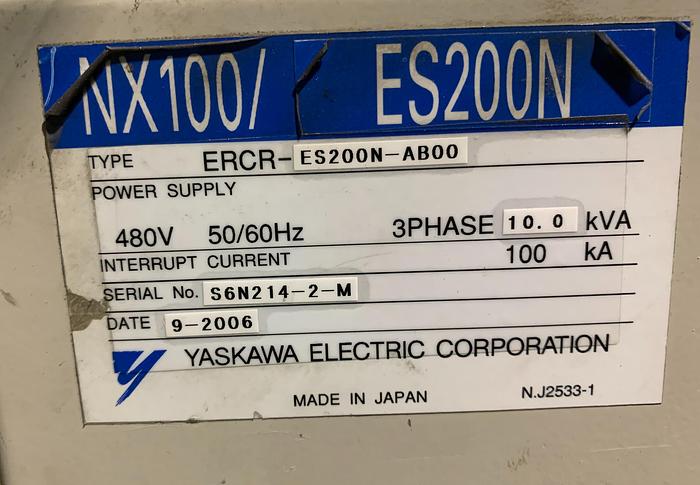 Used MOTOMAN ES200N 6 AXIS CNC ROBOT WITH NX100 CONTROLLER ON 16' 7TH AXIS TRACK