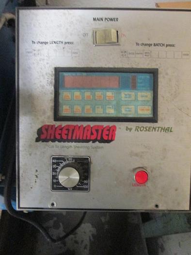 Used 30" ROSENTHAL SHEETER SHEETMASTER MODEL SM-30