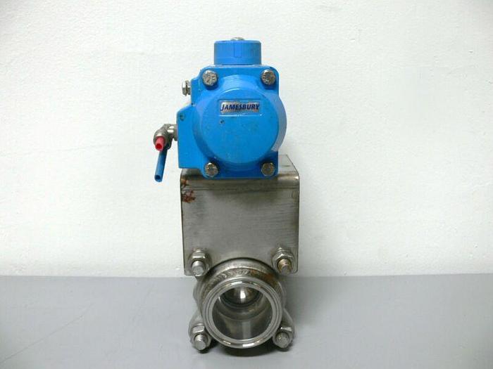 Used JAMESBURY VPVL100 DA B C Double Opposed Piston Actuator 2" SS Ball Valve