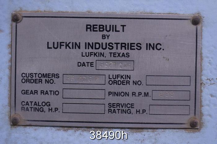 Refurbished Lufkin S2011CH Gear Box with Shell and Tube Heat Exchanger , 2.838/1 Ratio #38490