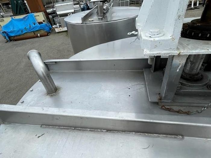 Used 850 Gallon Stainless Steel Jacketed Mix Tank with Sweep Agitation