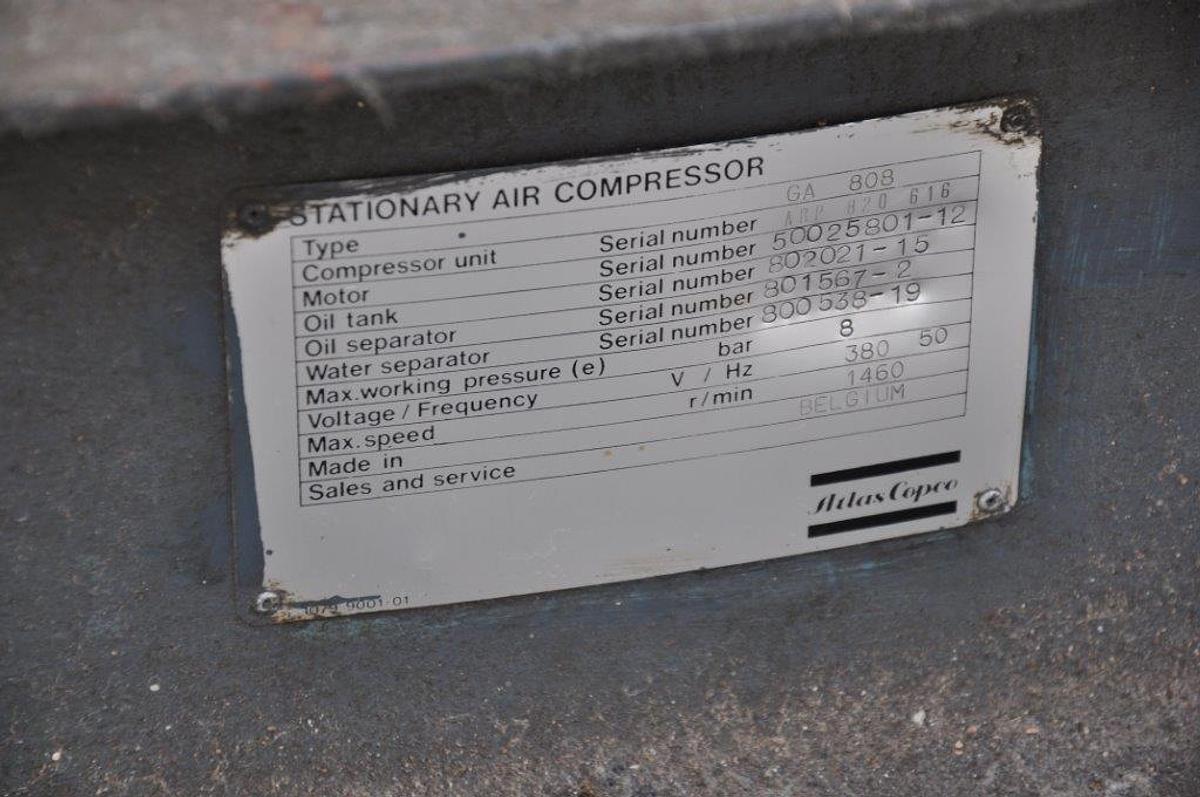 Used AIR COMPRESSOR / ATLAS COPCO / 75KW