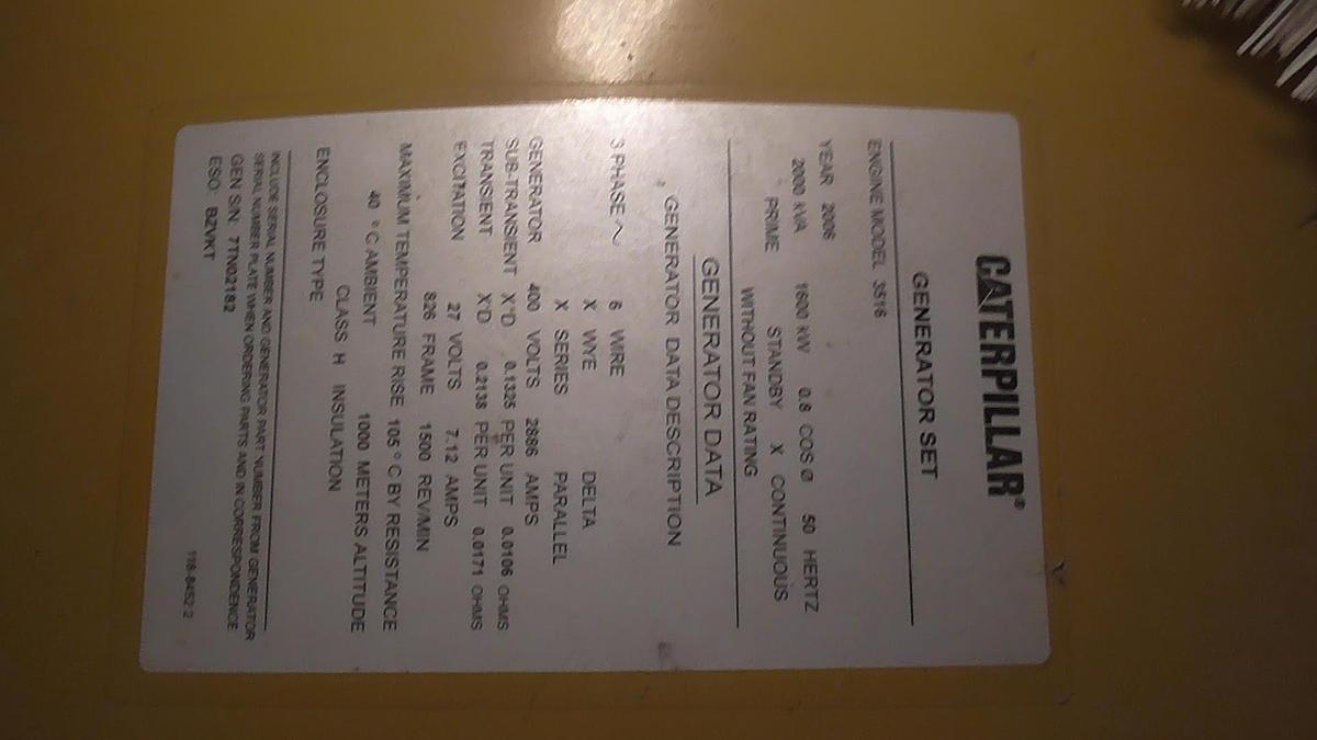 Used 3 x Power Generators Make Caterpillar