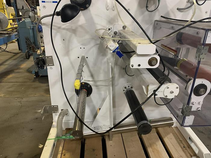 Used 18" WIDE WEBEX MODEL 1251 DUPLEX REWINDER W SIMCO ION BLOWER AND COGNEX CAMERA