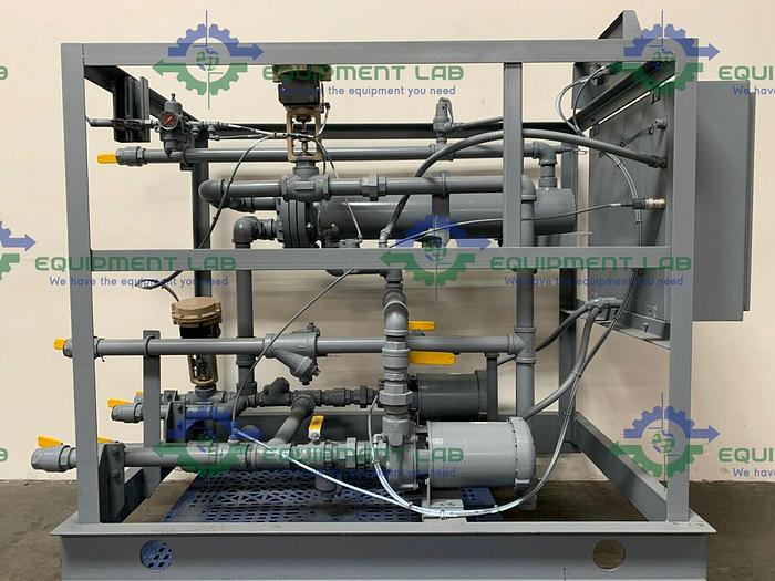 Used Budzar 1WT-S50WSB-DSP Heat Exchanger Skid 460V 3PH w/ Two Marathon Jet Pumps 2HP