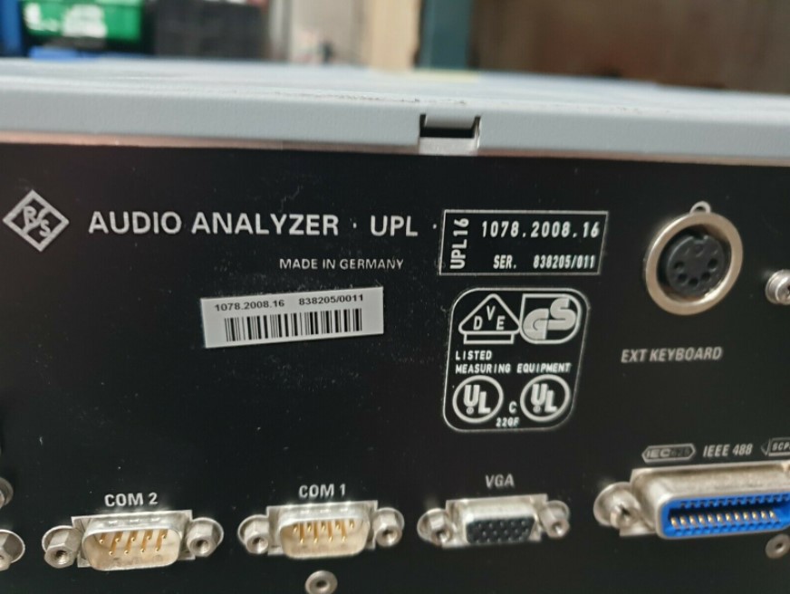 Used Rohde & Schwarz UPL16 1078.2008.16 W/ OPT UPL-B4 1078.3804.02 OPT N00 + UPL-B10