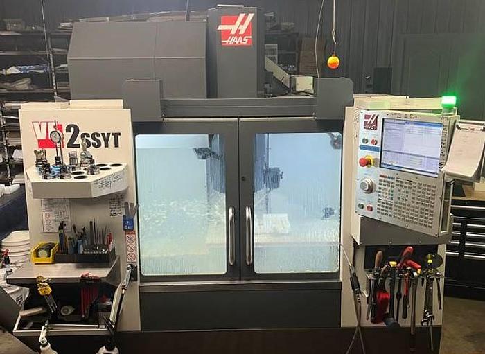 Used 2019 HAAS VF-2SSYT 5-Axis CNC Vertical Machining Center with TRT-160 Trunnion Table