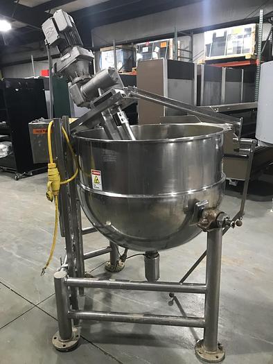 Used GROEN DN/INA/2-150 DIRECT STEAM 150 GAL. TILTING COOKER/MIXER, AGITATION & SCRAPE SURFACE, 3" DISCHARGE VALVE. DN/INA/2-150 only @ AMERICA'S STEAM KETTLE HEADQUARTERS !