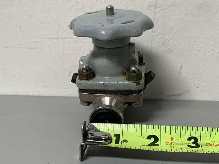 Used ITT CF3M H2 Diaphragm Valve w/ 1/2" Sanitary Fitting & 2" OD