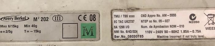 Used AVERY BERKEL M 202