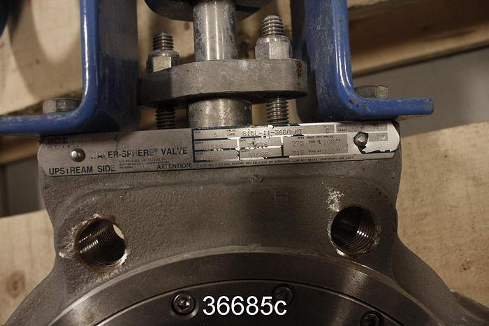 Used Neles Jamesbury 815L-11-3600MT 6" Hand Operated Wafer Sphere Butterfly Valve #36685