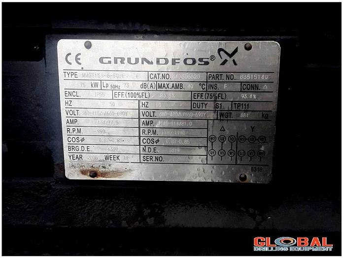 Used Item 0758 : 2006 Grundfos 75KW Electric Motor