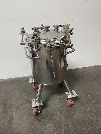 Used Precision 13 Gallon 316L Stainless Steel Jacketed Reactor 50 PSI