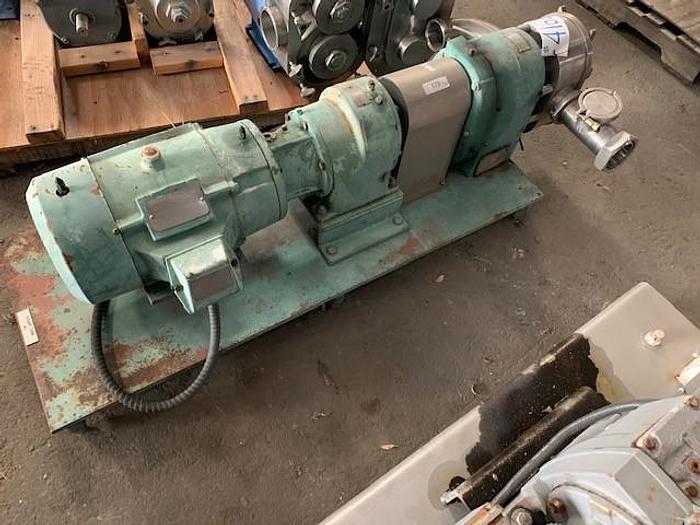 Used 10 Hp Tri-Clover 3" x 3" Positive Displacement Pump PRED 125