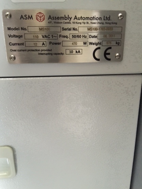Used 2011 ASM MS100 Mapper Sorter
