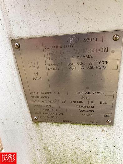 Used 2012 Taylor Wharton 6 Ton Vertical