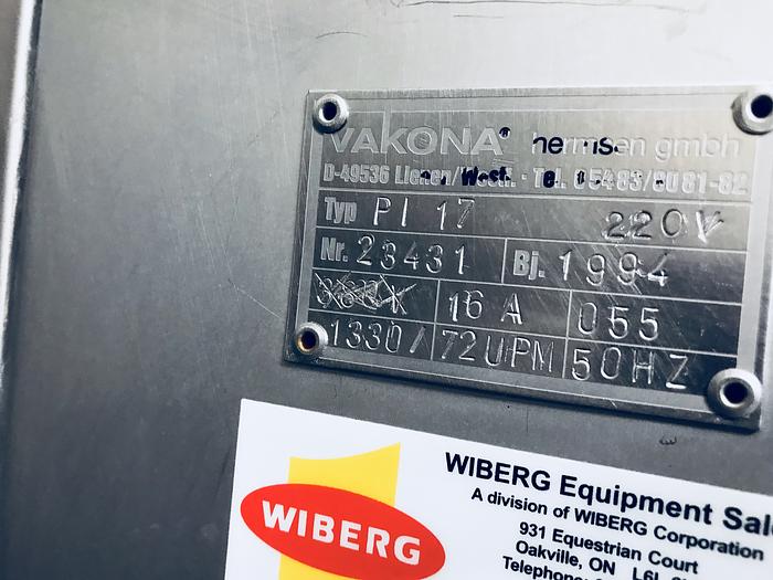 Used VAKONA PI-17 AUTOMATIC MEAT TENDERIZER only @ AMERICA'S STEAM KETTLE HEADQUARTERS ! (#671C)