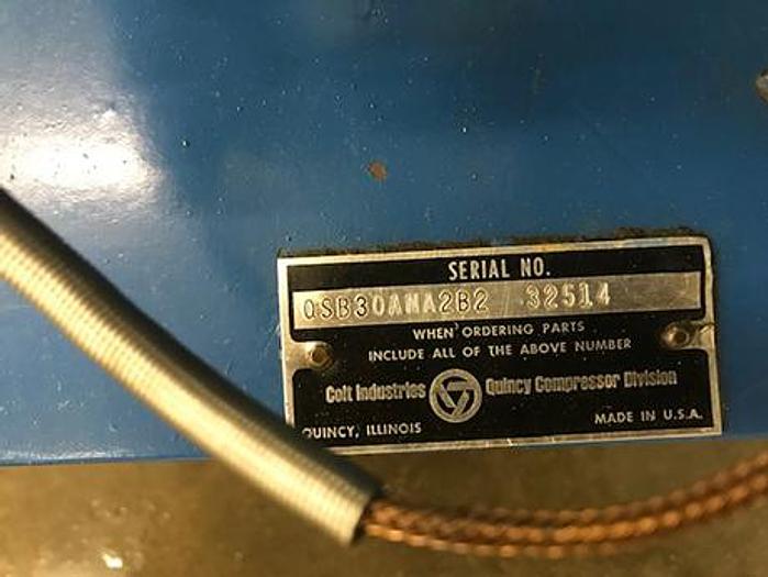Used Quincy QSB 30 Rotary Screw Air Compressor