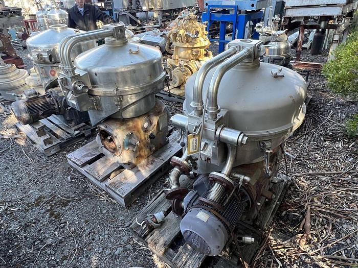 Used Centrifuge, Disc, Batch, Solid Wall, Westfalia, TTA-50-02-06, (3) #Z202999