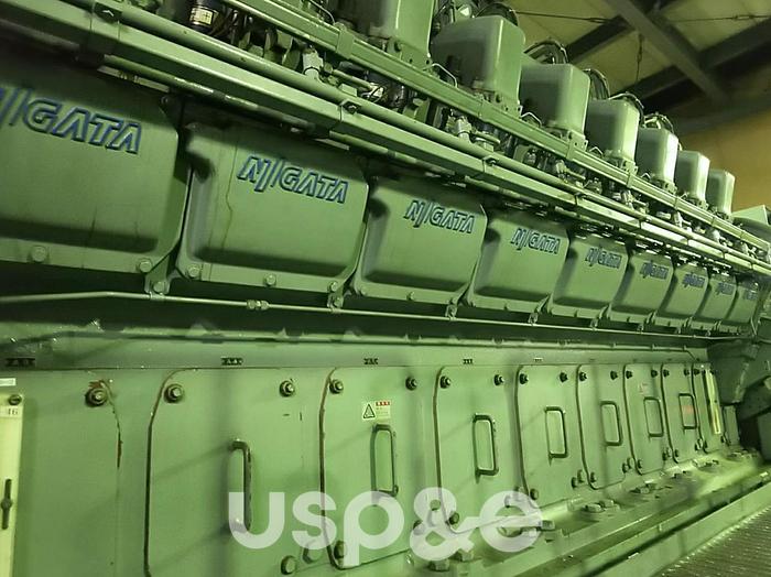 Used 11.88 MW 2006 Used Niigata 18V22AG Natural Gas Power Plant Set