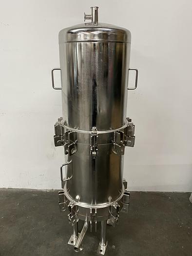 Used CUNO 16ZPB 16" Stainless Steel Cartridge Filter Housing 150 PSI @ 300 °F