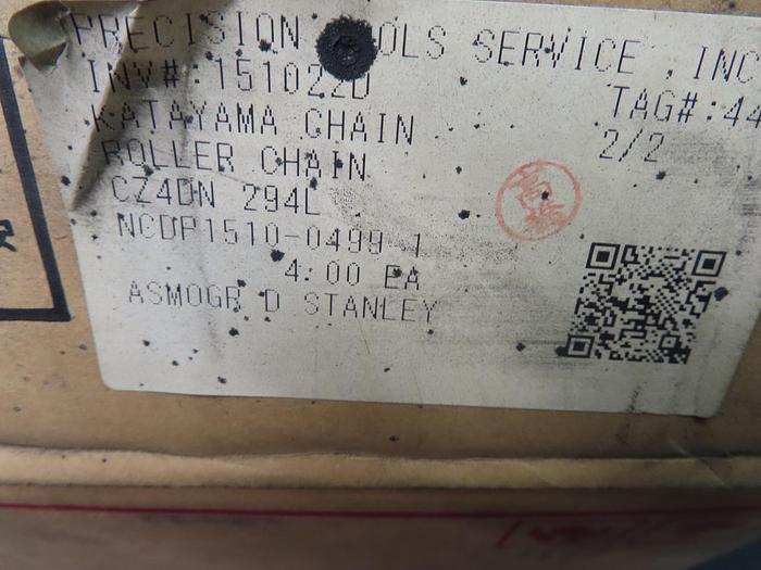 Katayama Roller Chain Model: CZ4DN, 10' FT,  Each Box Contain 6 Units x 10' Feet Each, Kaga Industries Co., LTD