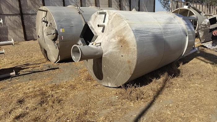 Used Tank, 2,400 Gallon, S/st, Cone Bottom, On Legs #S744781