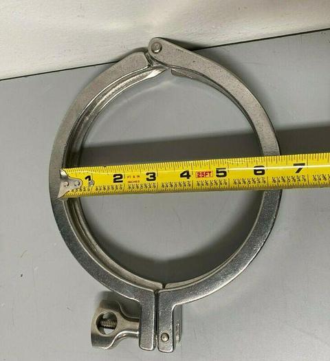 Used Single-Pin Heavy Duty Stainless Steel 6" Clamps