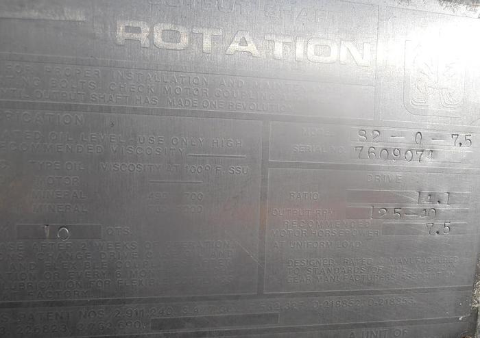 Used Mixer, Agitator, 10 HP, S/st, Lightnin, Mdl 82-0-7.5, #C741988