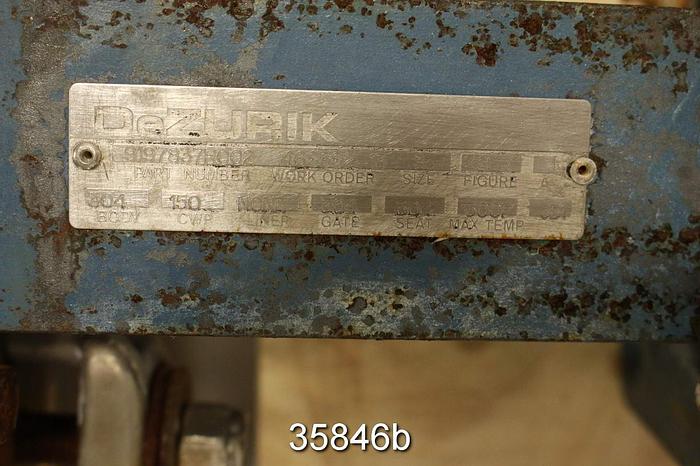 Used Dezurik 3" Air Operated Knife Gate Valve #35846