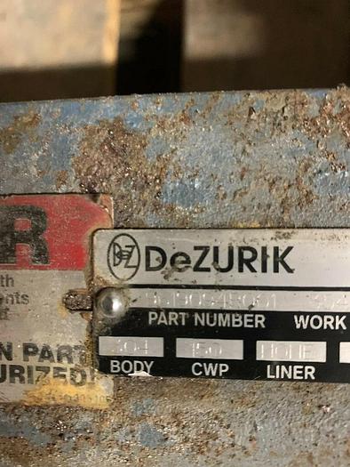 Used DeZURIK 150CWP 304 GATE/SEAT NBR BODY SIZE 14" KNIFE GATE VALVE Model: 96190 94R001