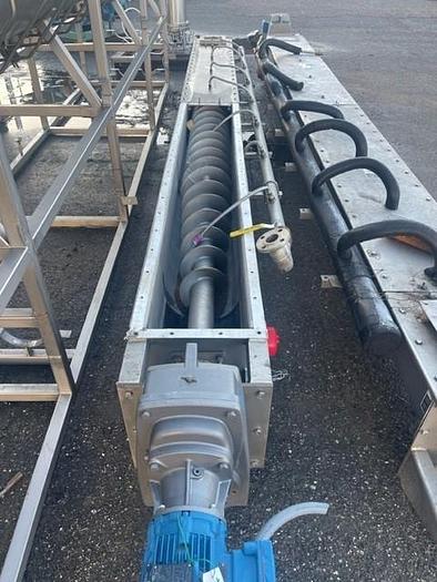 Used 12" Diameter x 20" Long  Stainless Steel Auger Screw Conveyor