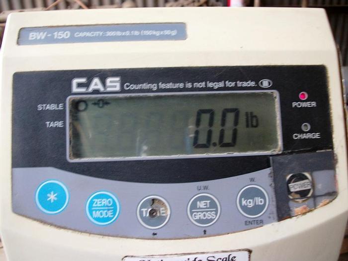 Used Scale, Platform, 15" X 20", CAS, Mdl BW-150, Bench, S/st #S741093