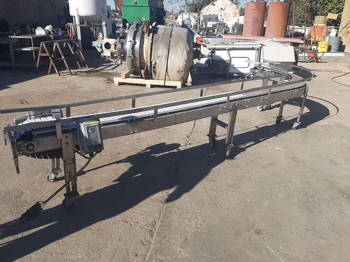 Used Conveyor, Belt, 7.5" x 15', S/st, 90 Degree Turn #C744315