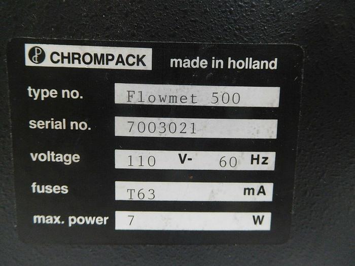 Used Chrompack Flowmet 500 (Range 10-500 ml/min)