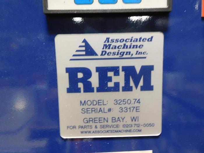 Used 28" ASSOCIATED MACHINE DESIGN - REM - DUPLEX SLITTER REWINDER MODEL 3250.74