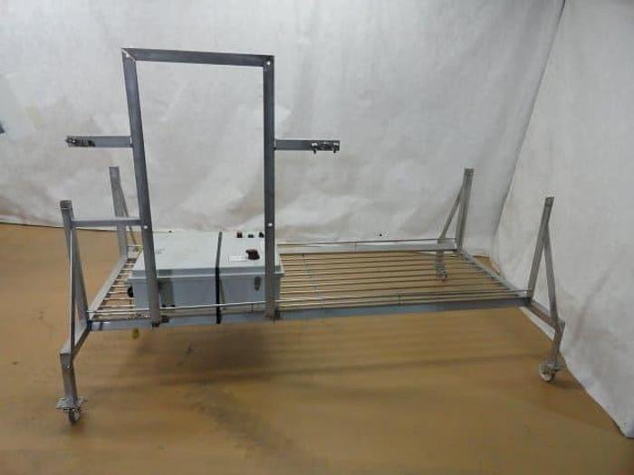 Used Tri-Mach Cleated Smooth Belt Incline Conveyor; Md#Ever-Kleen, 28" wide x 10'6"