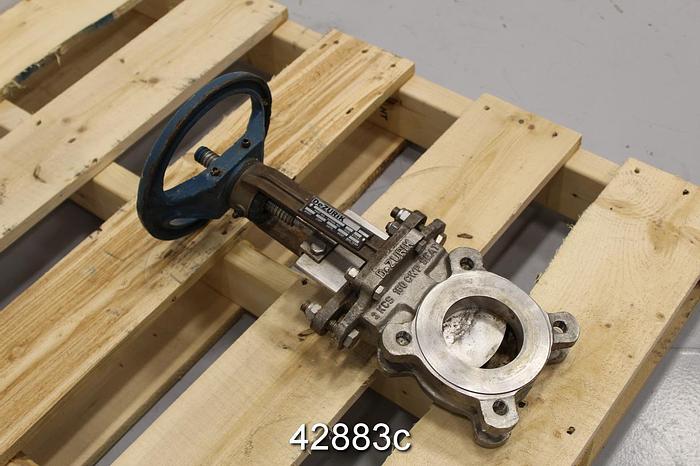 Used Dezurik 3" Hand Operated Knife Gate Valve #42883