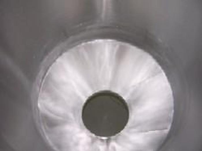 Used Used polished cylindrical 4.0 cu. ft. stainless steel tote