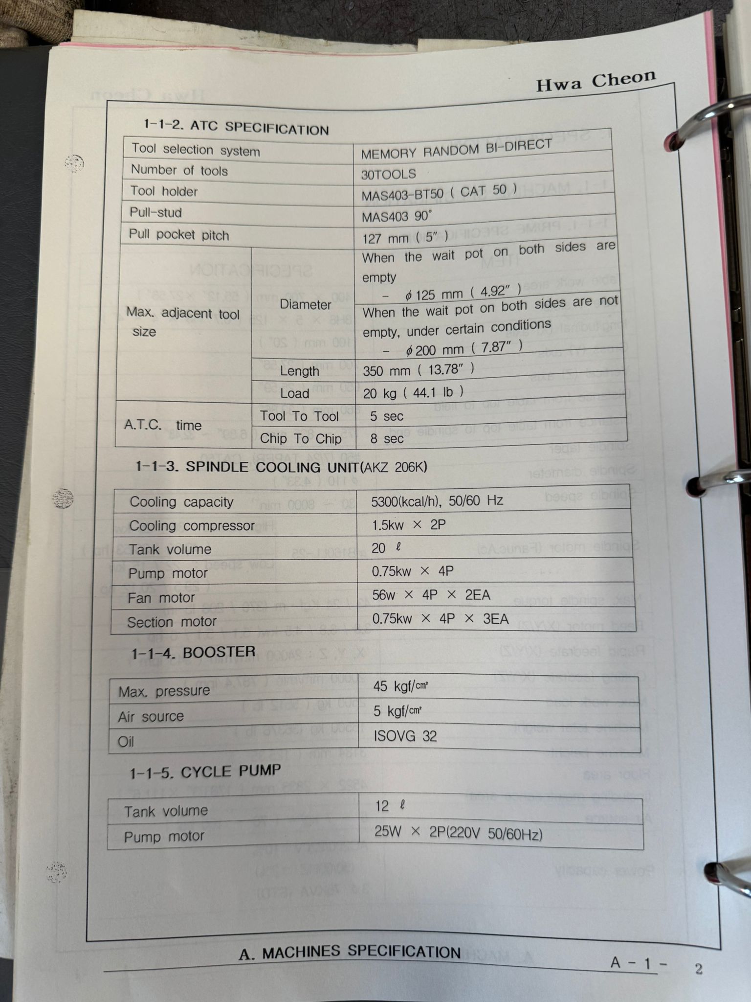 Used Hwacheon Sirius III