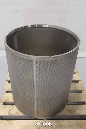 Used Bird 60 Inner Pressure Screen Basket, .094" Holes #20100