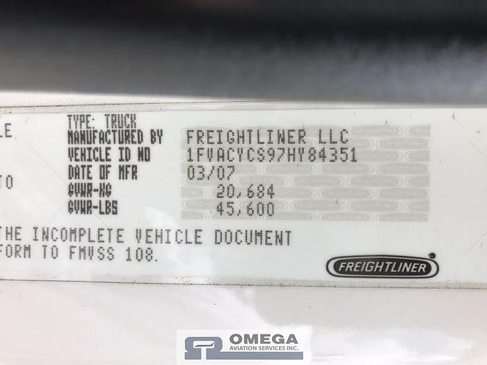 Used Unit #: 17602 - Year 2008. 5,000 Gallon Jet-A Fuel Truck, Mounted on a 2007 Freightliner chassis