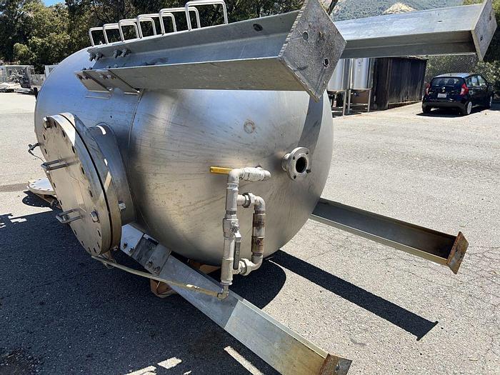 Used Tank, 950 Gallon, Stainless Steel, 55 PSI, DT/DB, Morfab, ASME #S744617