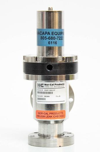 Used Nor-Cal Products 1-1/2" Pneumatic Copper Seal Angle Valve CSVP-1502-CF (6116)