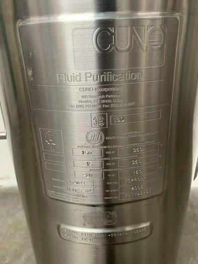 Used Cuno 6ZWB3 Stainless Steel Cartridge Filter Housing 150PSI @176°C