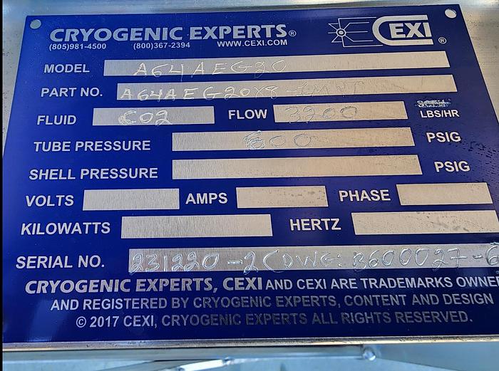 Used 2024 CEXI Ambient Vaporizer A64AEG-20