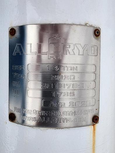 2020 AllCryo 14T Vertical CO2 Tank