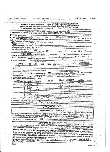 Used 50 Ton Tomco C CO2 Tank