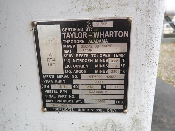 Used 2009 Taylor Wharton 6000G